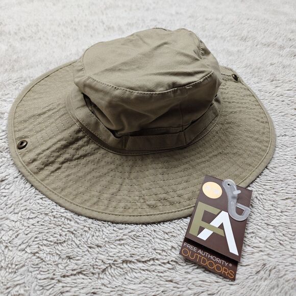 Free Authority Wide Brim Hat Size S/M Outdoors UV Protection Hiking Khaki NWT - Picture 1 of 4